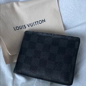 Lv Black Graphite Bifold Wallet